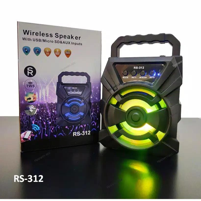 SPEAKER MINI BLUETOOTH PORTABLE TENTENG - SPEAKER WIRELES RS312 XTRA BASS