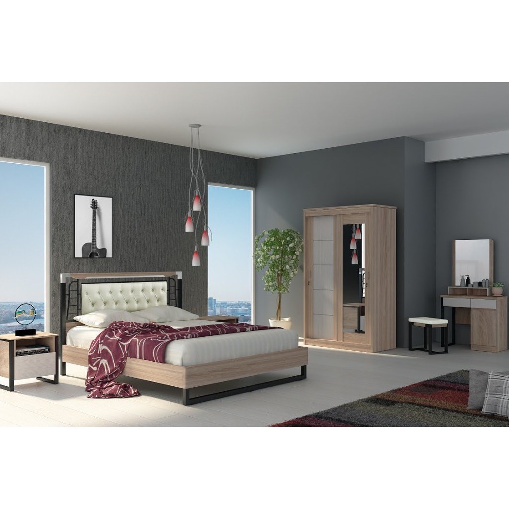 jual furniture set kamar dewasa pasangan tempat tidur dipan lemari