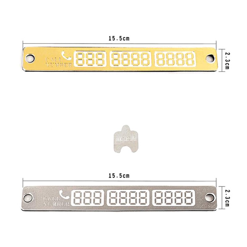 Kartu Nomor Telfon Luminous Untuk Parkir Mobil Sementara