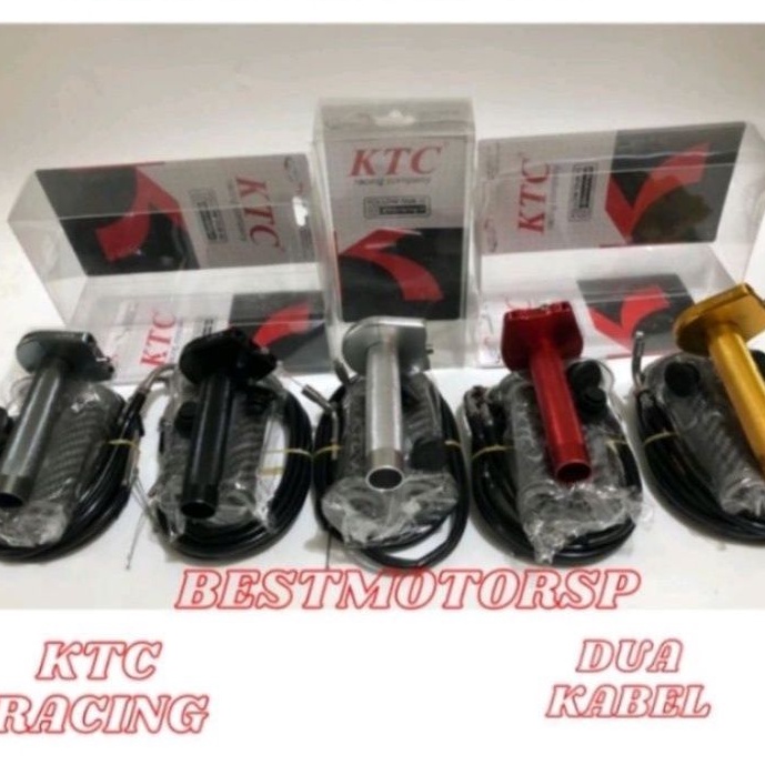 GAS SPONTAN KTC ORIGINAL 2 KABEL GRATIS HANDGRIP UNIVERSAL SEMUA MOTOR