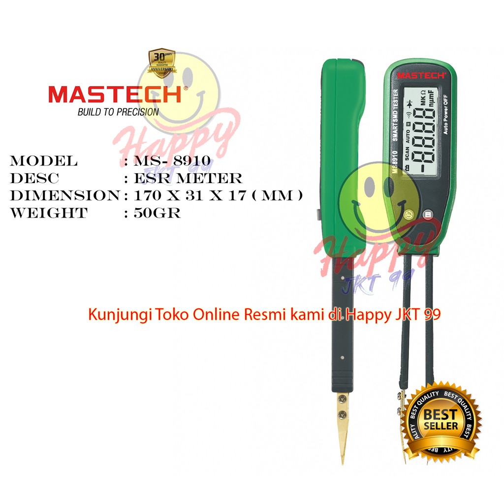 [ HAPPY JKT 99 ] SMART ESR SMD TESTER MASTECH HUAYI MS-8910 MS8910 MS 8910