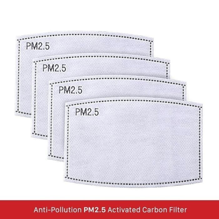 PMF PM2.5 isi refill filter 5 lapis respirator n95 carbon mask - UK DEWASA