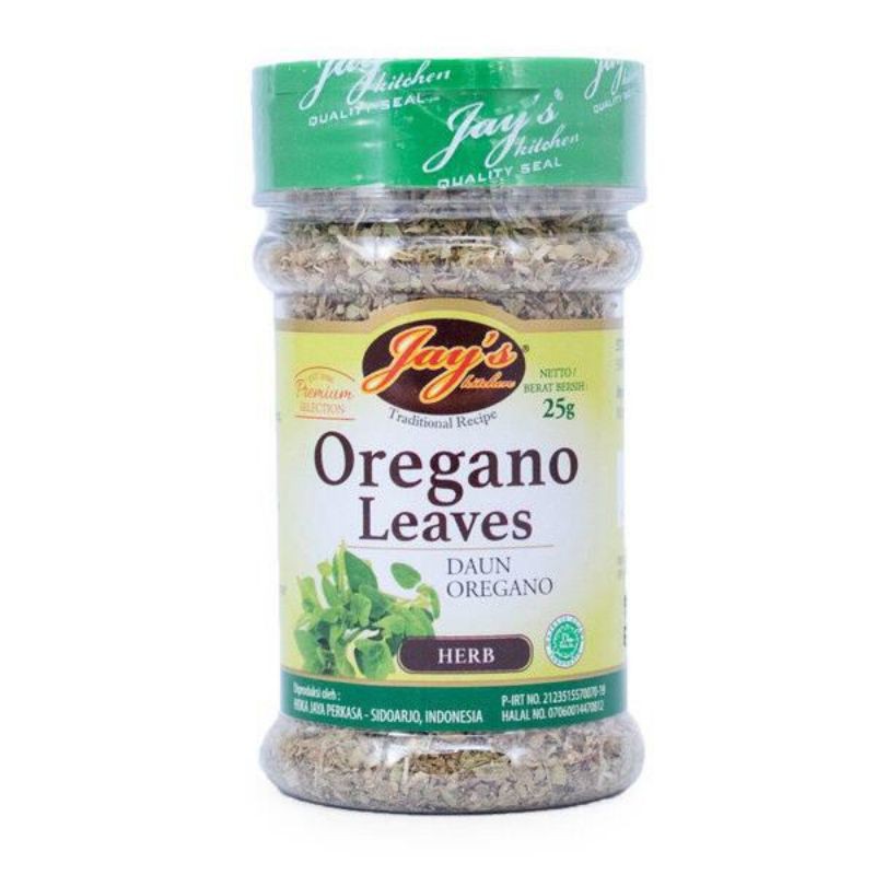 

Jay's Oregano Leaves | Daun Oregano Kering | Jay Oregano 25 gram