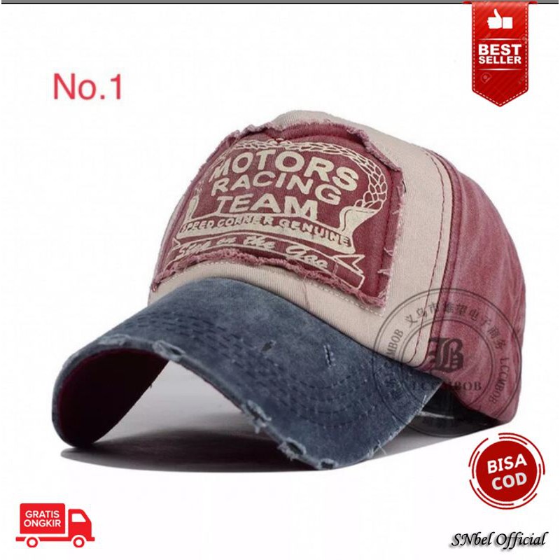 Topi baseball pria wanita cowok cewek impor original keren murah motor racing