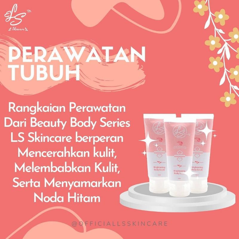 LS SKINCARE BRIGHTENING BODY SERUM BPOM, pemutih badan glow up