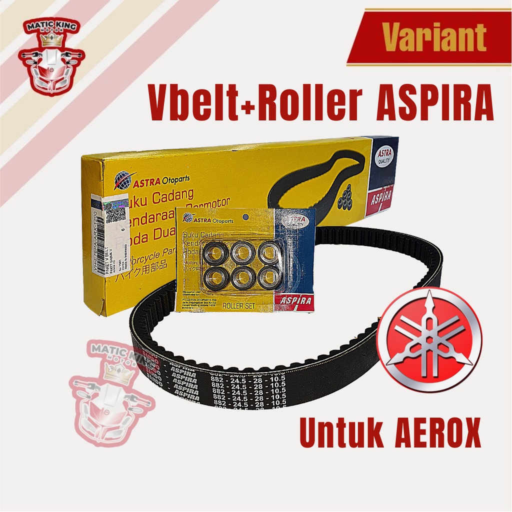 Vanbelt v belt Van belt fanbelt kit set assy Yamaha Aerox  Lexi 125 155 YH-E76PA-ARX-1200 Aspira Astra Otoparts