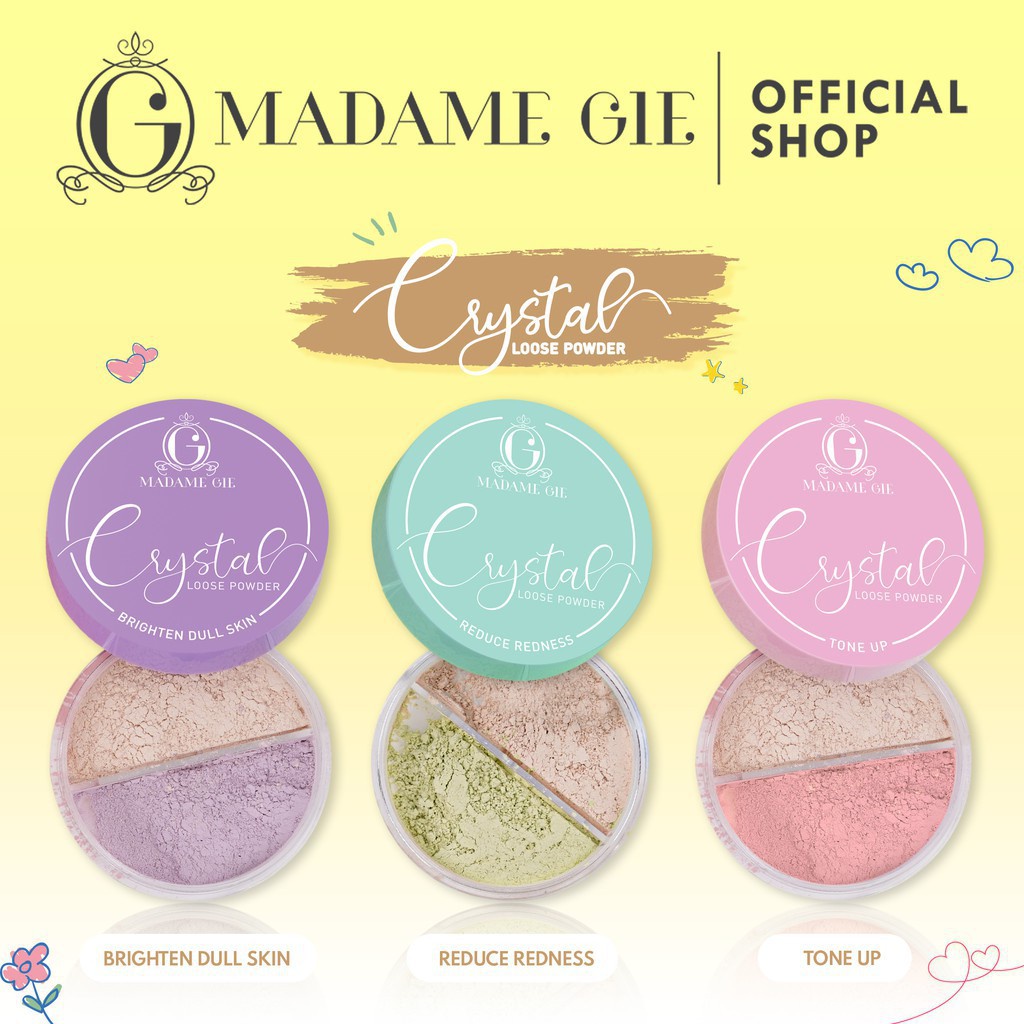 ❤ jselectiv ❤ MADAME GIE Crystal Loose Powder | Bedak Tabur MADAME GIE