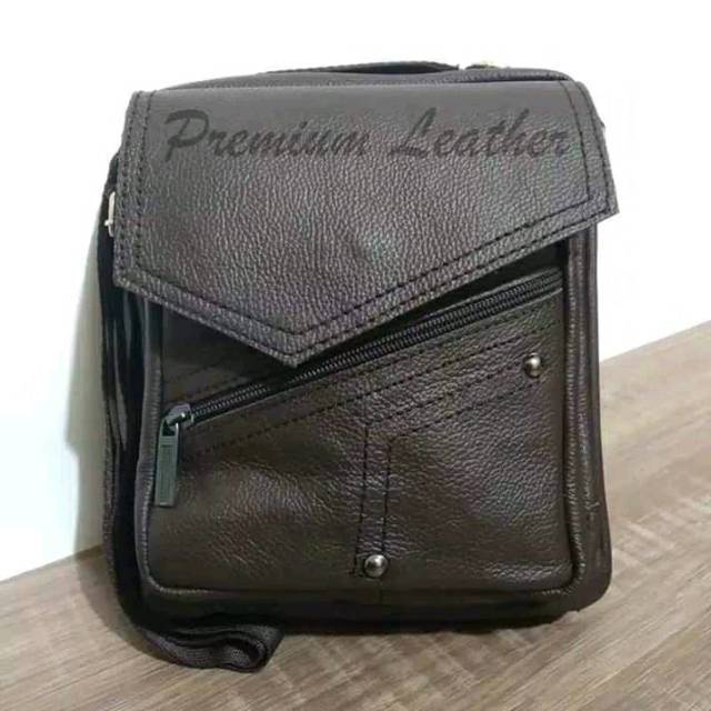 Tas slempang pria tas selempang cowok laki laki asli kulit