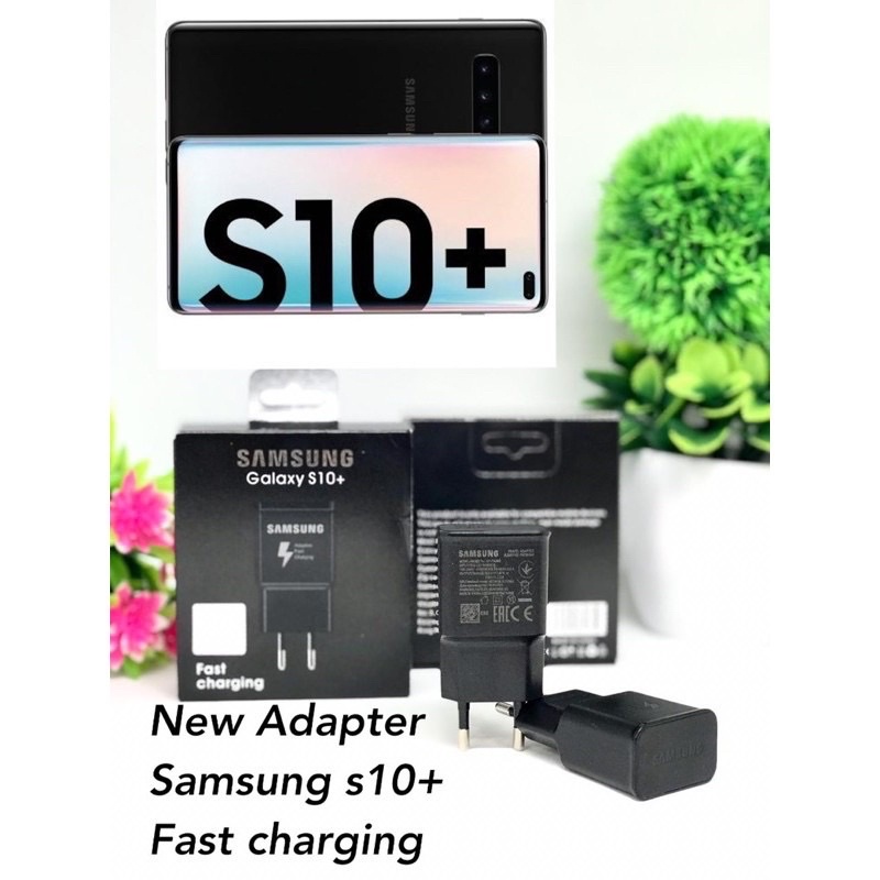 PROMO BATOK CHARGER KOTAK HITAM SAMSUNG S10+ FAST CHARGING