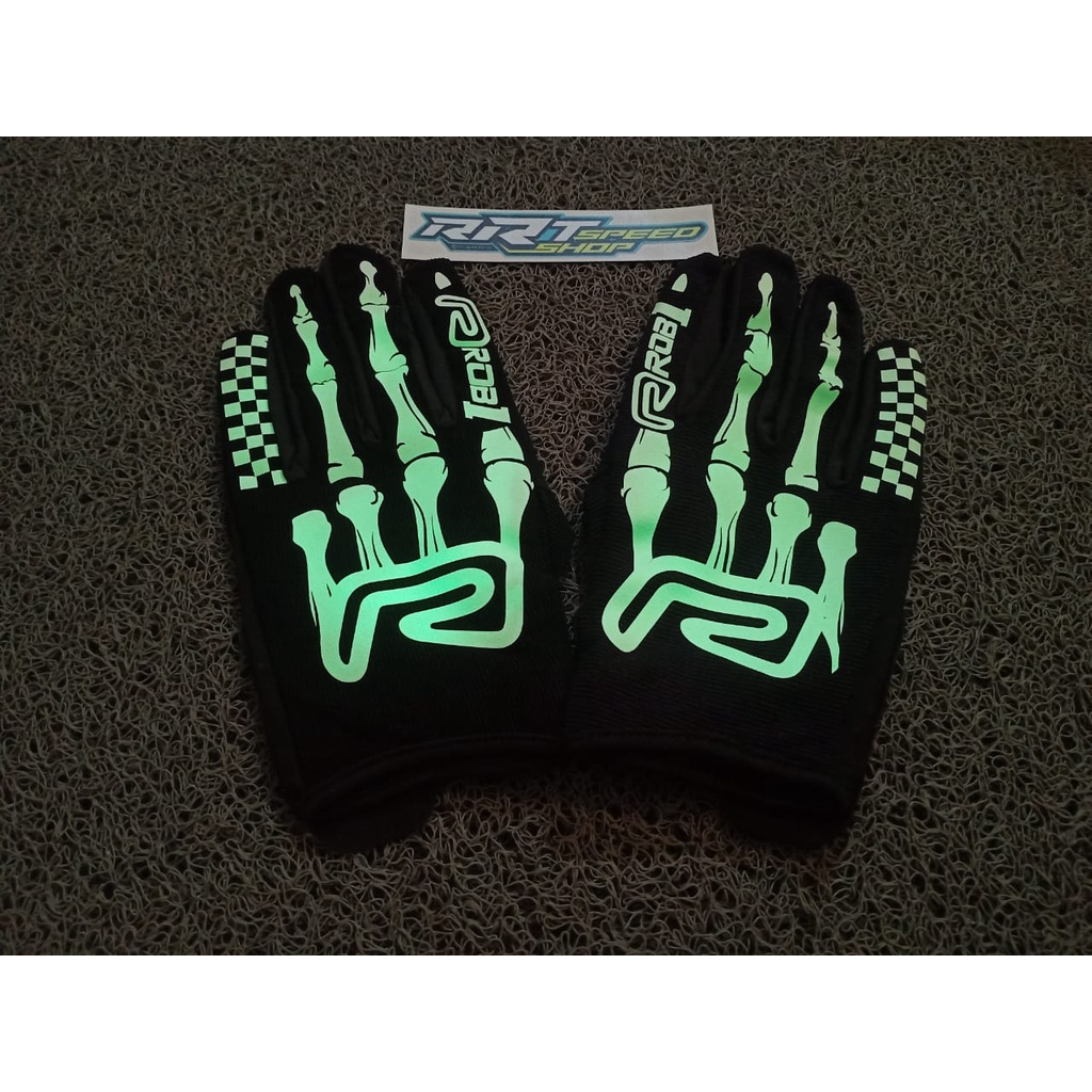 NEW GLOVE / SARUNG TANGAN ROB1 RACING SKULL