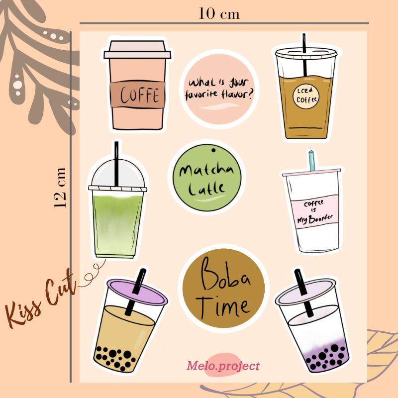

Sticker tumbler | stiker estetik | sticker drink series