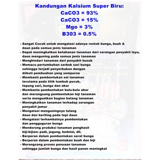 Jual Pupuk Kalsium Super Biru Gr Kemasan Repack Plus Magnesium Boron Repack Calsium