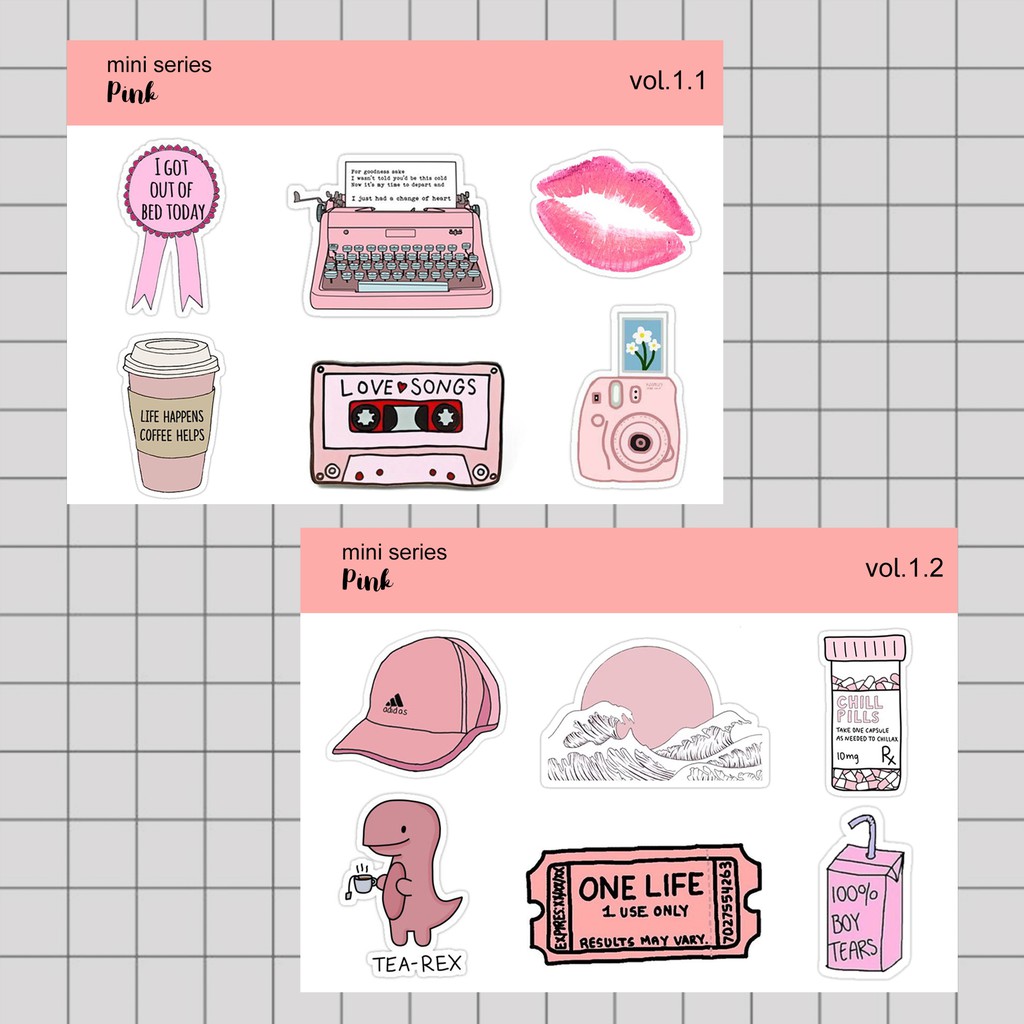 

Stiker Tumblr HP aesthetic / Stiker Laptop custom / stiker HP / Stiker Kpop | PINK MINI 1