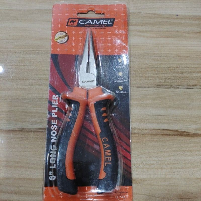 tang lancip camel 6&quot; orange / long nose plier 6&quot; camel orange