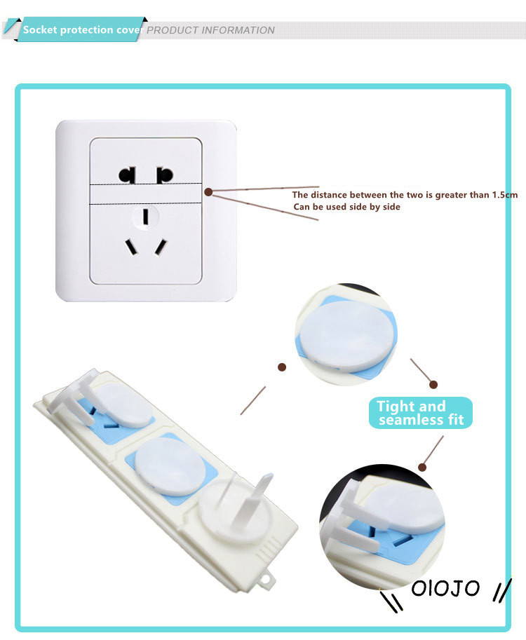 COD New Type Safety Row Plug Cover Socket Protection Cover Baby Electric Shock Protection Cover Plug Socket Safety Cover Plug Baby Electric Shock Protection Cover Pelindung Lengan-ol