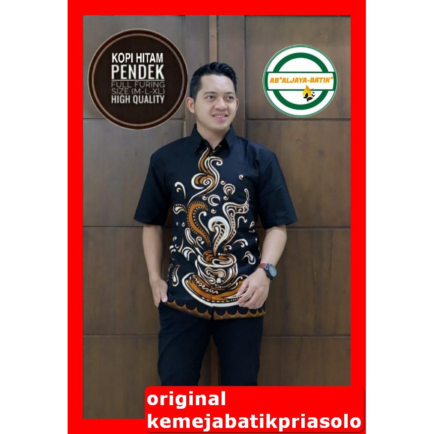 ATASAN BATIK PREMIUM KEMEJA BATIK SOLO Lengan Panjang Lapis Furing Rajasakti Macan Putih