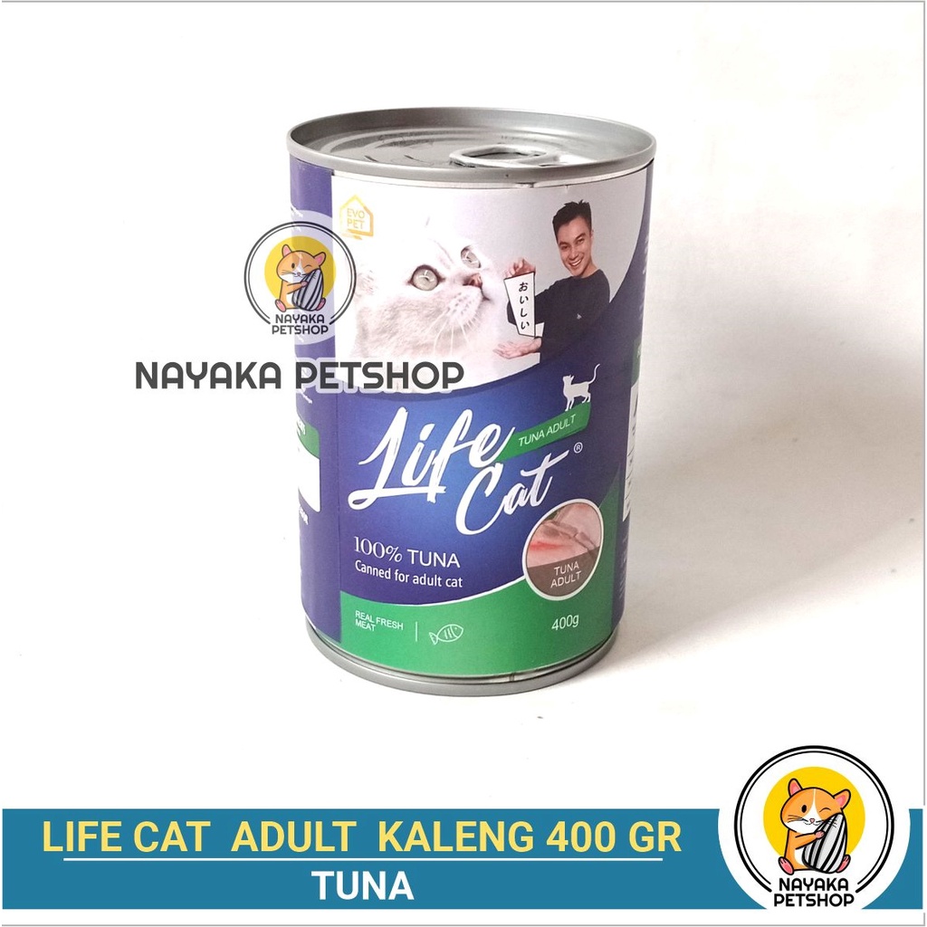 Life Cat Kaleng 400 gr Adult Tuna Pakan Kucing Basah Makanan Wet Food Lifecat