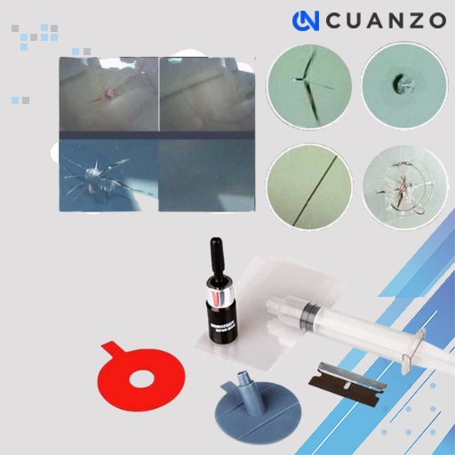Alat Reparasi Kaca Mobil Retak Windshield Repair Kit / Lem Perbaikan Kaca Depan Mobil Retak Original Premium / Set Alat Penambal Reparasi Kaca Layar Hp Gores Crack Repair / Pelindung Kaca Mobil Reparasi Praktis Mudah Permanen Murah