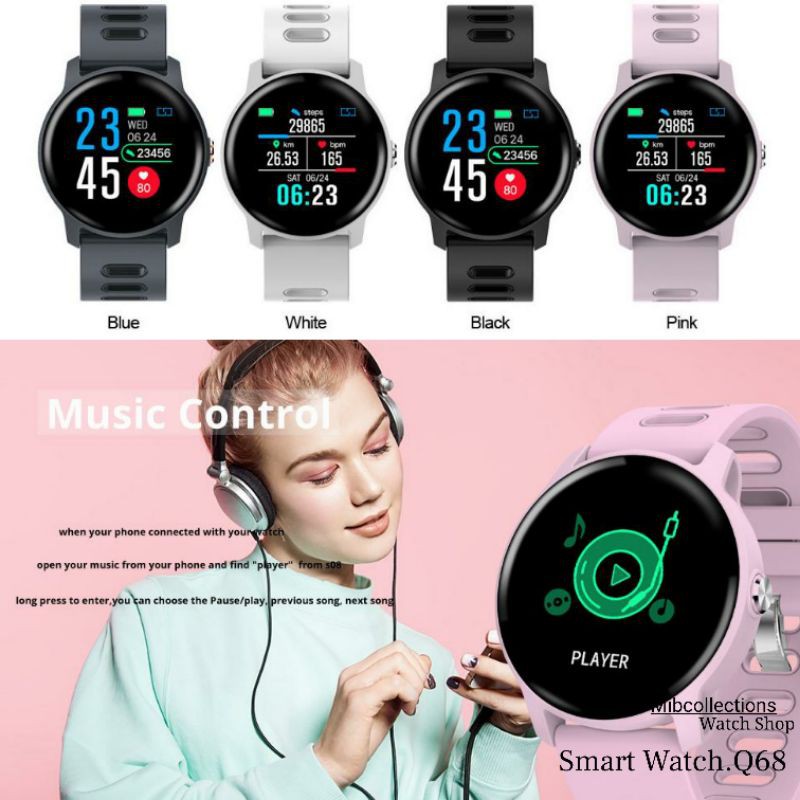 Jam Tangan Smart Watch Q68 Multifunction / Smart Bracelet Watch /Jam tangan pria