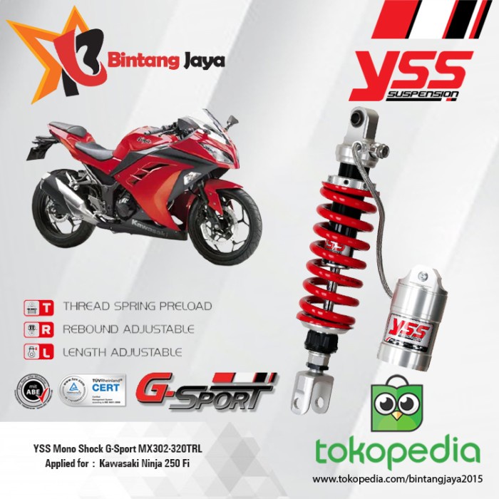 YSS Mono Shock G-Sport MX302-320TRL Ninja 250 FI