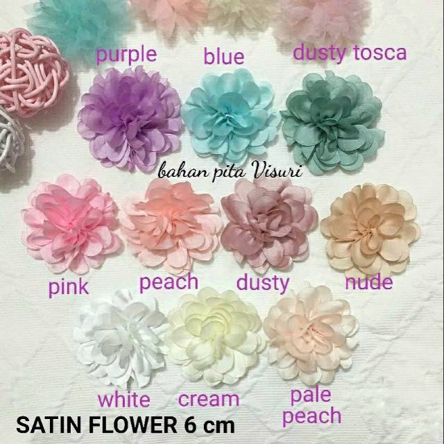 Bunga satin 6 cm Seri A