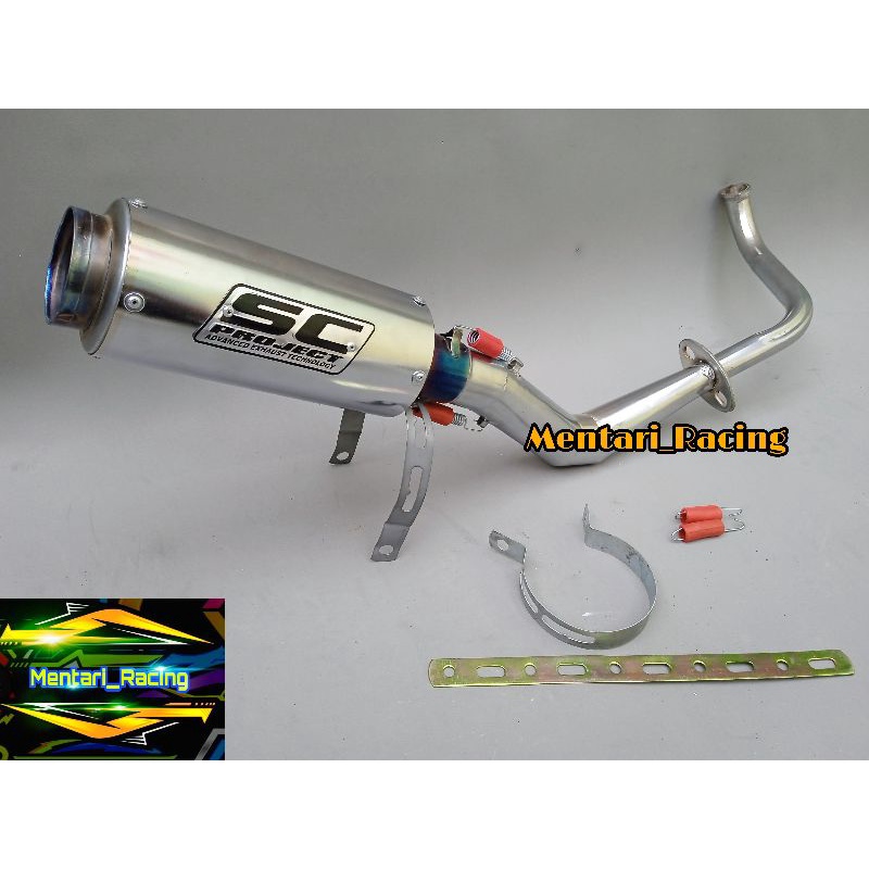 KNALPOT RACING SC PROJECT MATIC BEAT KARBU/BEAT FI/BEAT POP/ STREET/ESP/BEAT NEW 2020/DELUXE/SCOOPY 