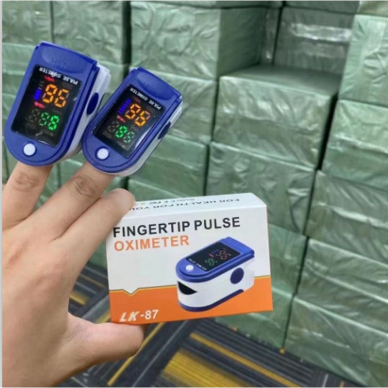 OXIMETER FINGERTIP PULSE LK87 4 WARNA /Alat Ukur Kadar Oksigen Pengukur Detak Jantung Oxymeter