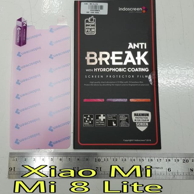 ANTI GORES INDOSCREEN ANTI BREAK XIAO MI  Mi 8 Lite 