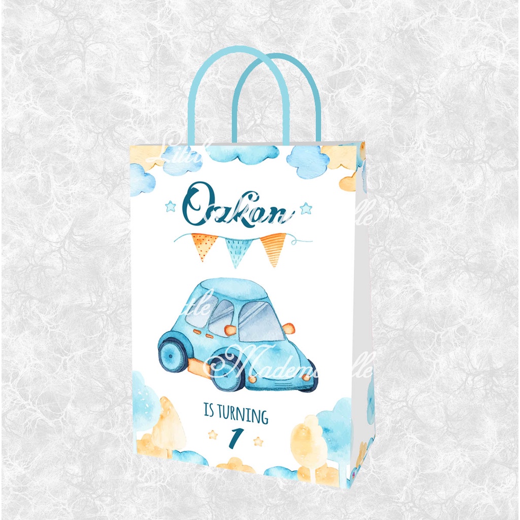 

Tas Ulang Tahun Anak / Goodie Bag Anak / Paper Bag Car transportation