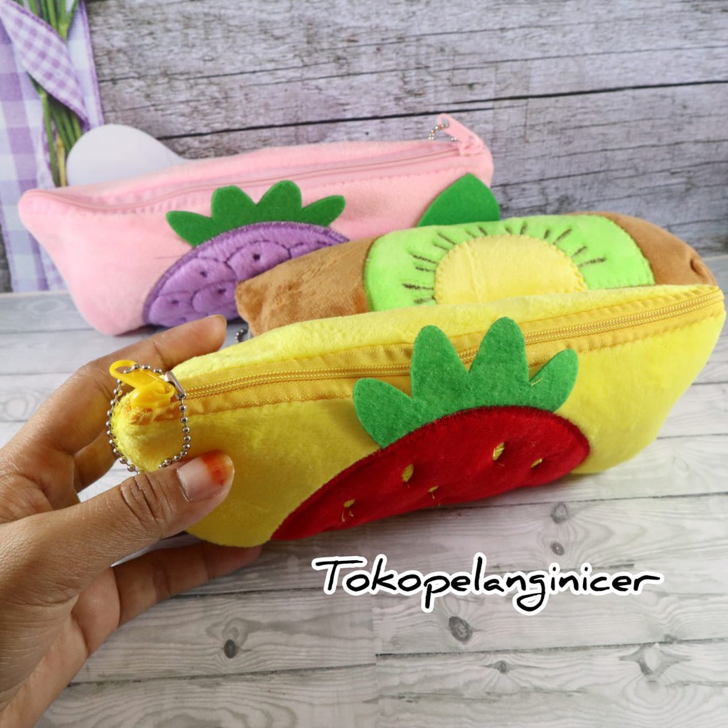 Dompet Kosmetik/Koin Motif  Buah Unik Dan Lembut Tokopelanginicer