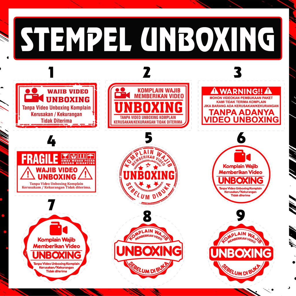 Jual Stempel Video Unboxing Indonesiashopee Indonesia