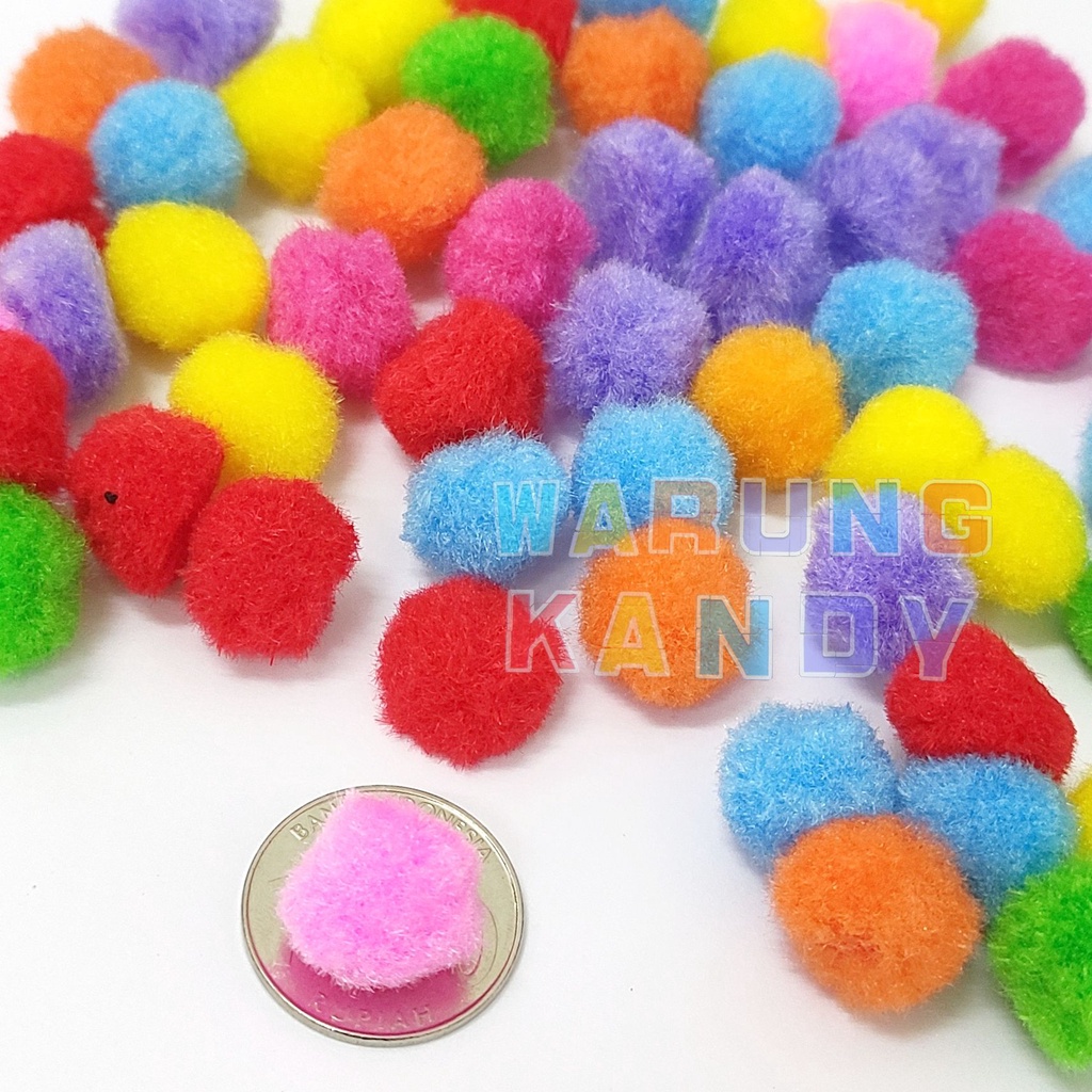 Pompom Polos 15mm Campur Warna