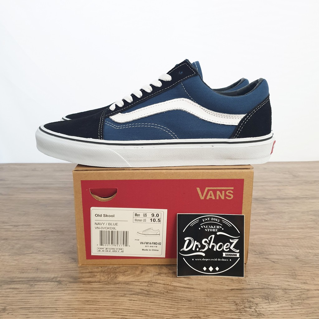  Sepatu  Vans  Old Skool Navy Dress Blue dr shoez 