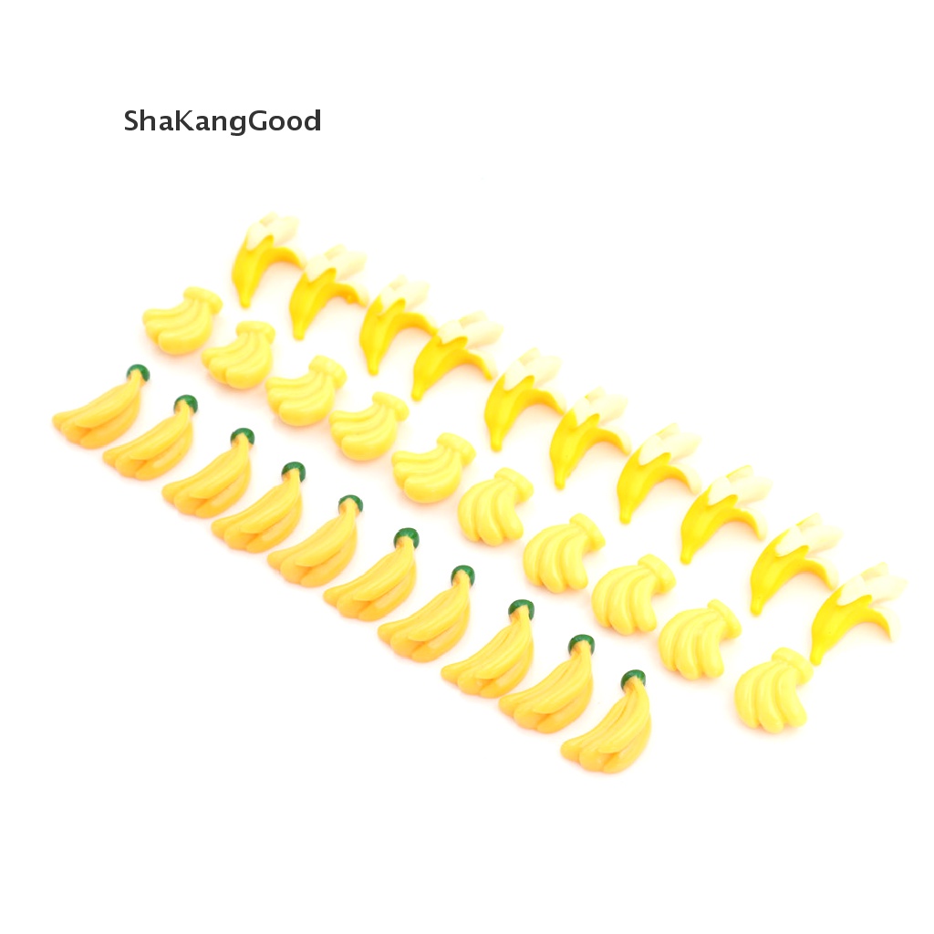 Skid 5pcs / Set Hiasan Pisang Flatback Bahan Resin Untuk Dekorasi Scrapbook / Handphone DIY