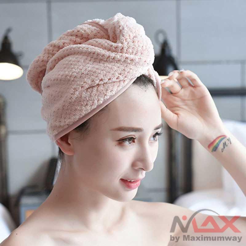 Handuk Khusus pengering rambut microfiber cepat kering anduk hair dryer Pengering Rambut Kepala Hair Wrap Drying Towel Alat perawatan kecantikan lap rambut salon kecantikan profesional professional Quick Drying Microfiber Shower Cap Towel Bath Hats