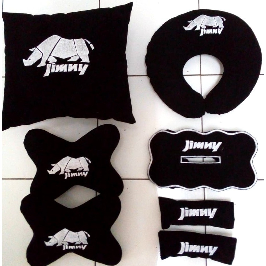Aksesoris Interior Bantal mobil headrest Suzuki Jimny Katana 5 in 1