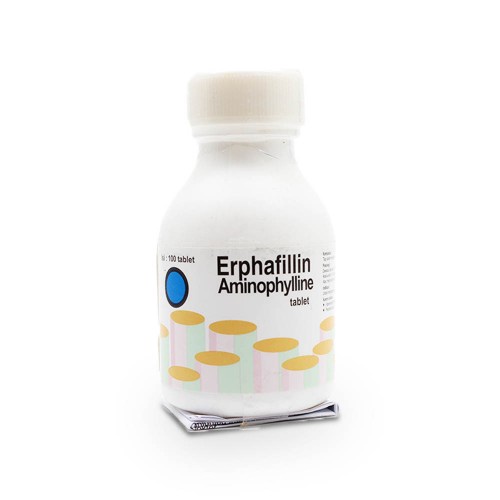 ERPHAFILLIN Aminophylline 200 mg - 1 botol 100 tablet