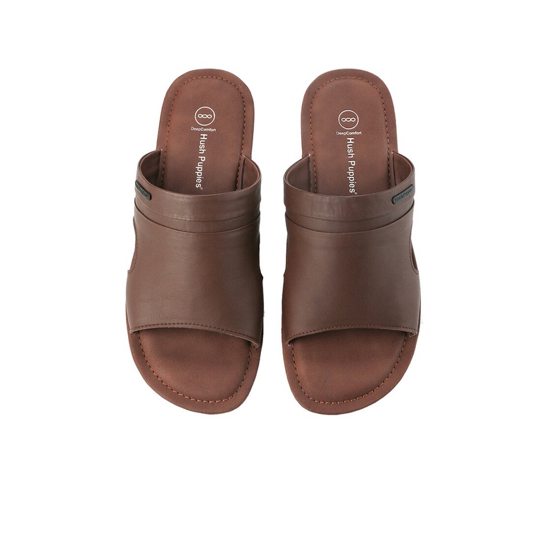 SANDAL SLIDE KULIT HUSH PUPPIES PRIA ORIGINAL CASUAL ASLI COKLAT PM30