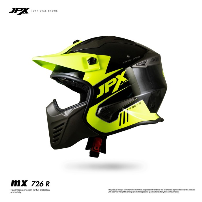 Helm JPX MX 726R Modular Black/Yellow