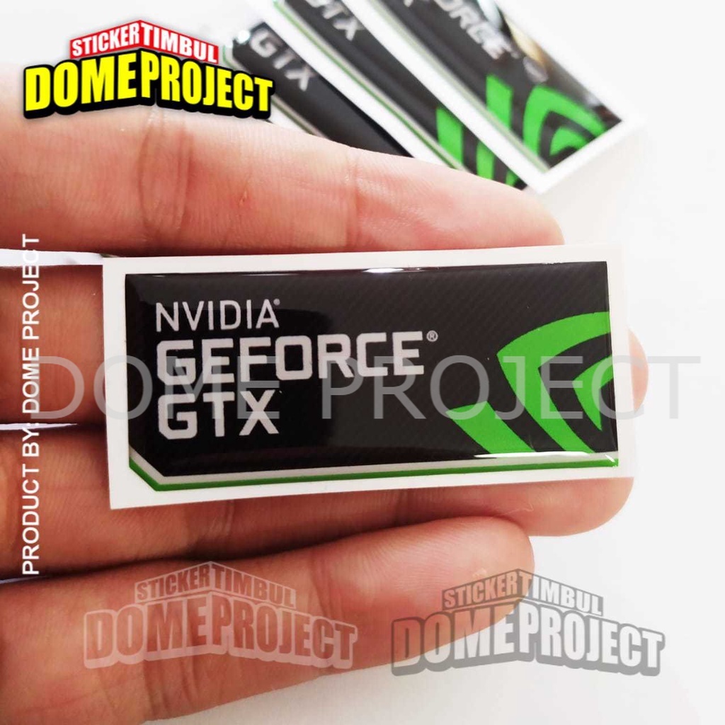STIKER TIMBUL EMBLEM LENTUR NVIDIA GTX EMBLEM PANJANG STIKER EMBLEM 3D LENTUR