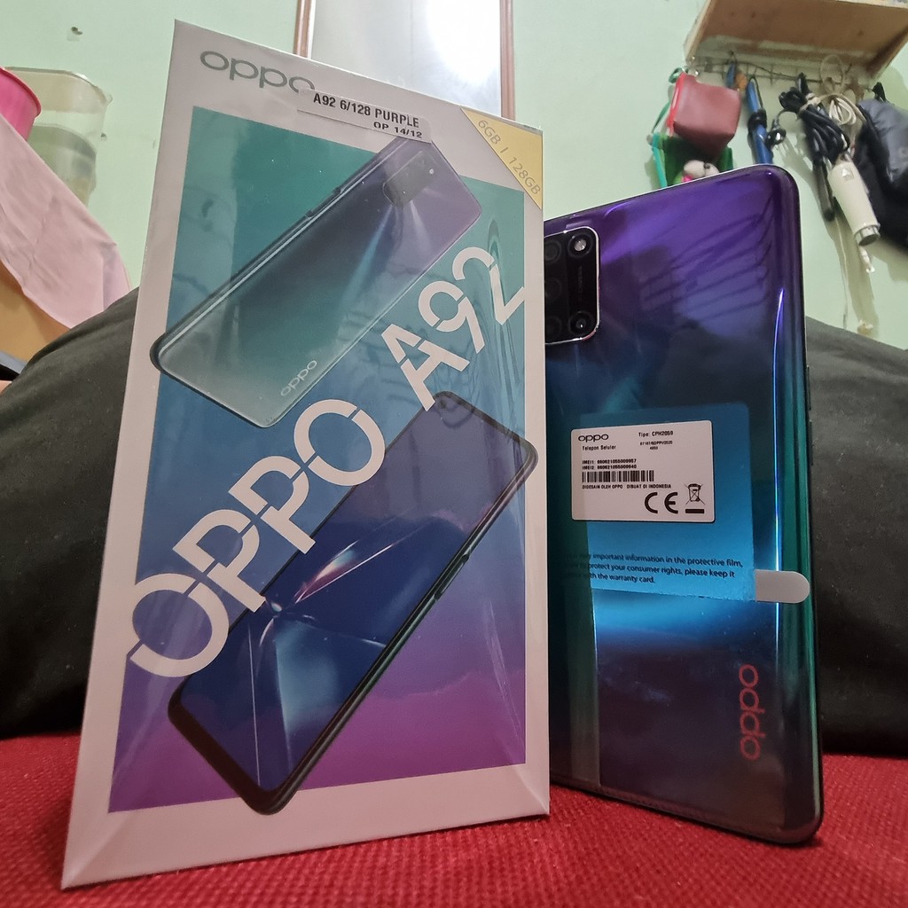 OPPO A92 6/128GB PURPLE garansi resmi SECOND