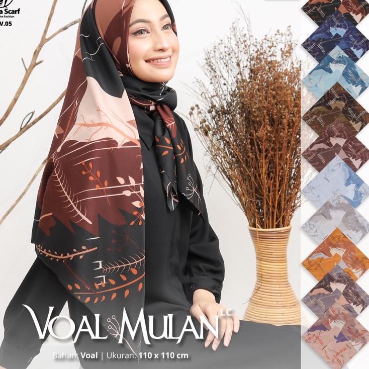 (LANGSUNG KIRIM) VOAL MOTIF SEGIEMPAT UMAMA LASERCUT HIJAB OSAKA MULAN LC