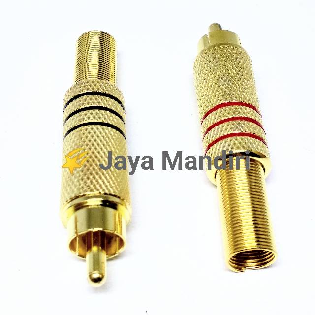 Jack RCA Gold + Baut 1set