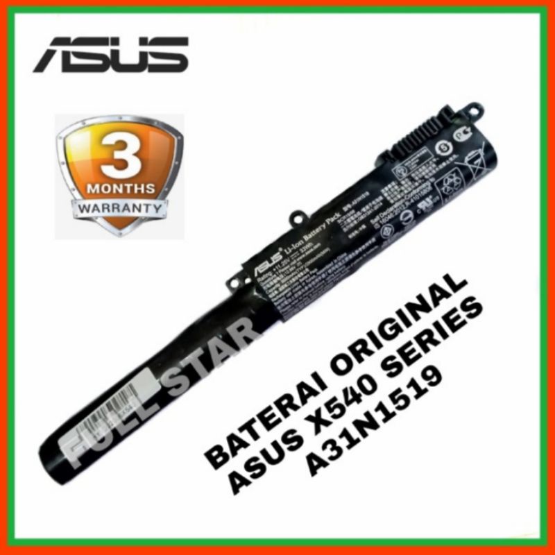 Baterai Batrai Batre Laptop Asus X540 X540Y X540YA X540B X540L X540LA X540LJ X540S A31N1519 Original