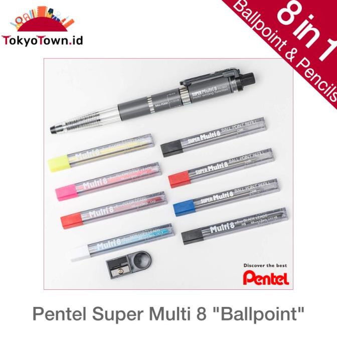 

Pentel Super Multi 8 ballpoint and pencil set