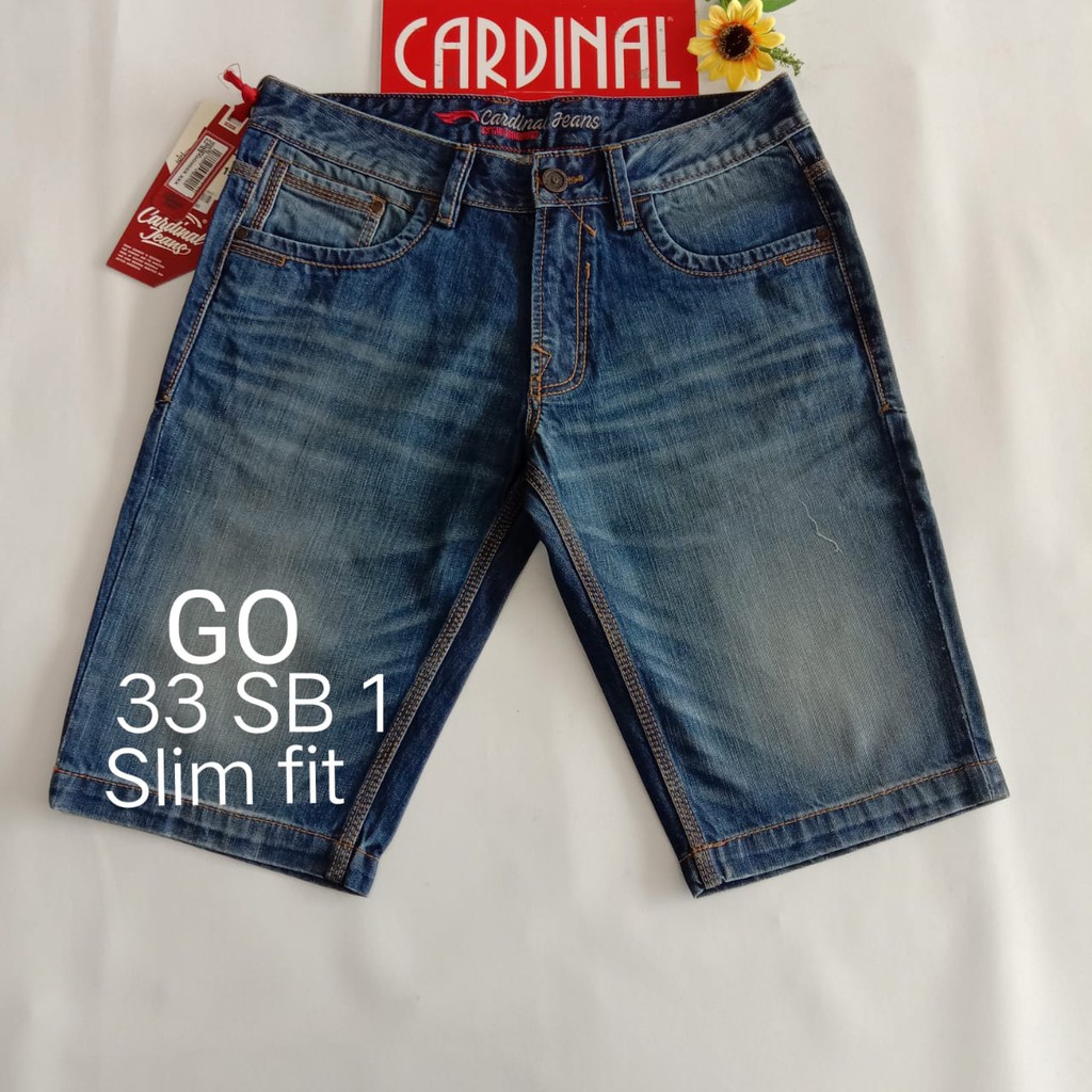 gof CBBBT CARDINAL JEANS Celana Pria Celana Pendek Bermuda Casual Sobek Regular Slimfit Skinny Fit