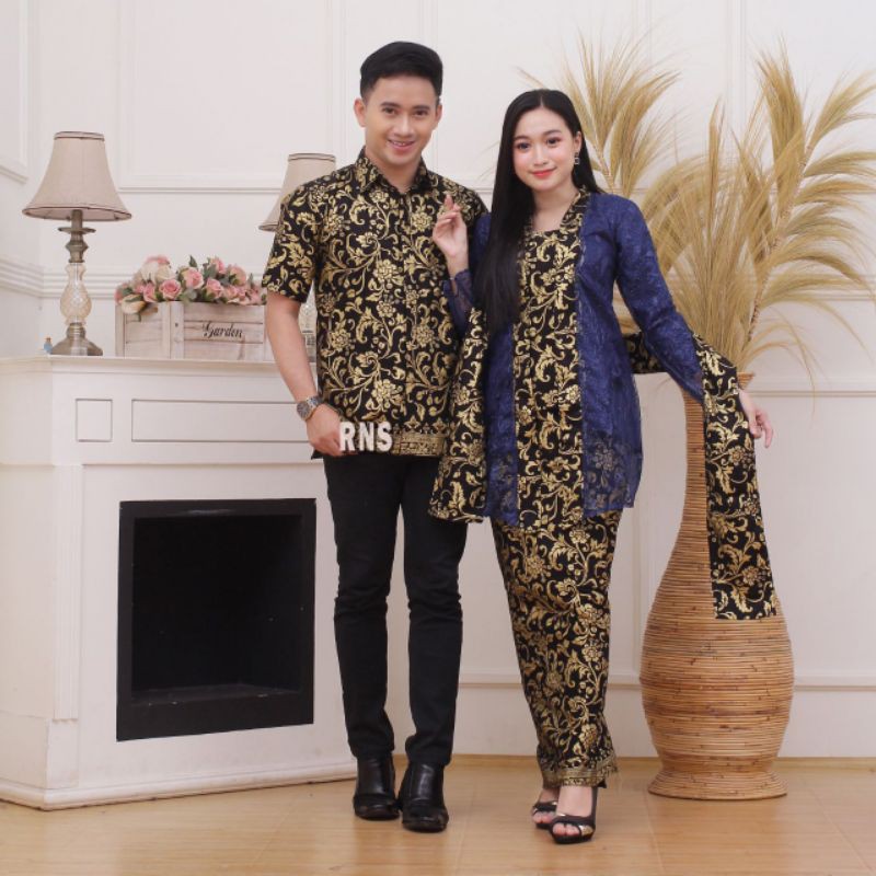 BAJU COUPLE BROKAT SELENDANG MODERN