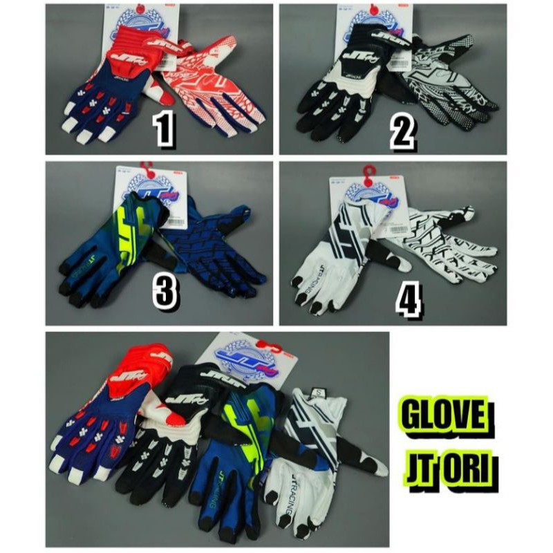 GLOVE ORIGINAL JT SARUNG TANGAN AKSESORIS PENGENDARA MOTOR CROSS TRAIL GRASTRACK TRABAS ADVENTURE