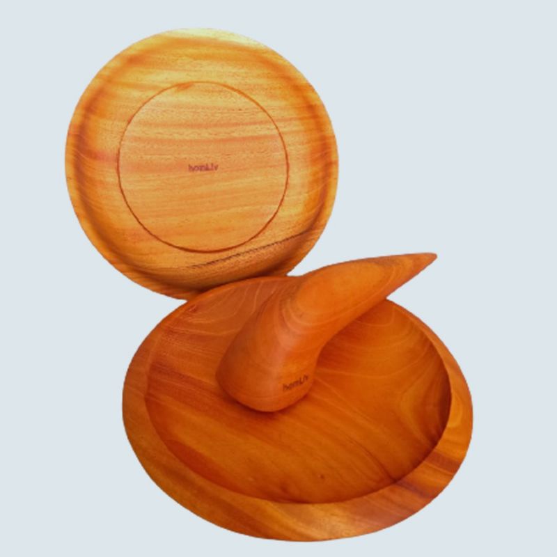 Cobek Ulekan Kayu Premium Berkualitas Foodgrade