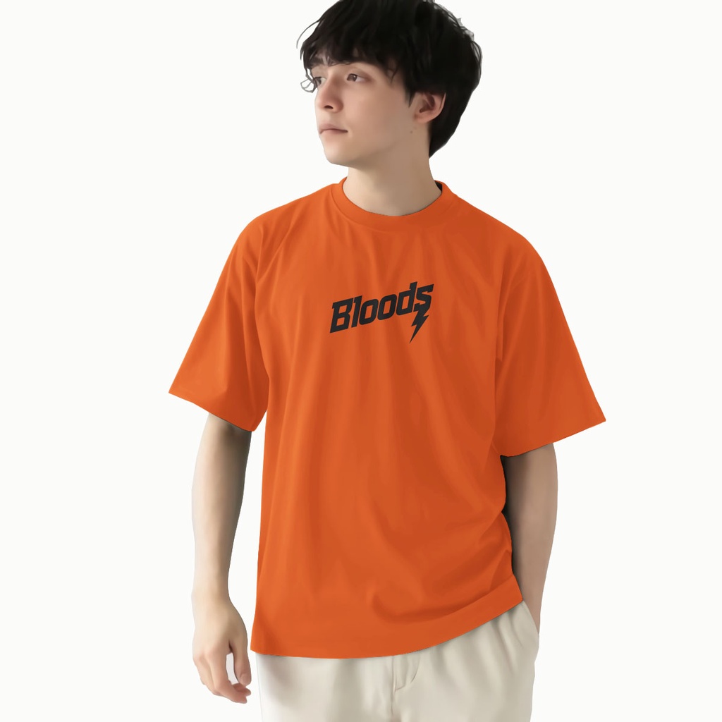 PERSIDENT STORE Kaos Distro BLOODS Pria Wanita S - 3XL